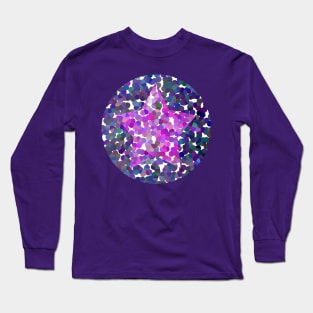 Purple Dotty Star Long Sleeve T-Shirt